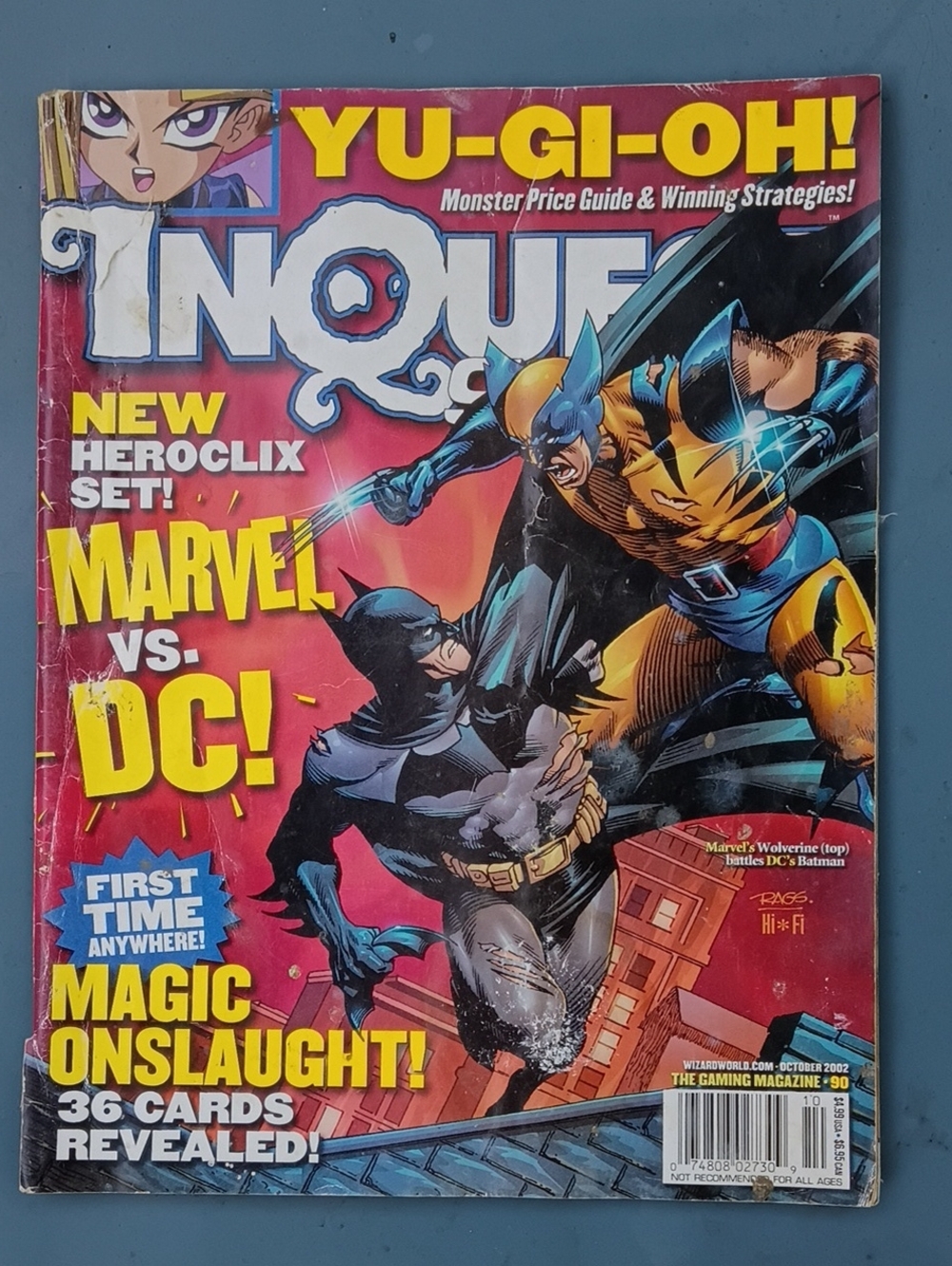 Marvel Red and Yellow Yu-Gi-Oh! InQuest Cover Featuring Marvel vs. DC